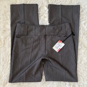Design by Olivia Grey Pinstripe Bootcut Dress Pants Office Siren NWT Small